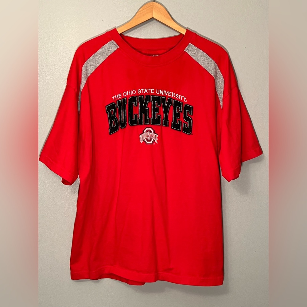 Vintage Embroidered OSU Ohio State University Buckeyes Pro Edge T Shirt 2XL - Picture 1 of 3